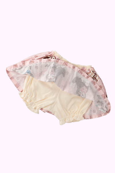 こねこ&メロディープリントパンツ付きスカート(Baby)