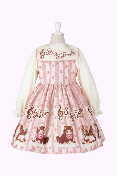 こねこ&メロディープリントワンピース(Baby)