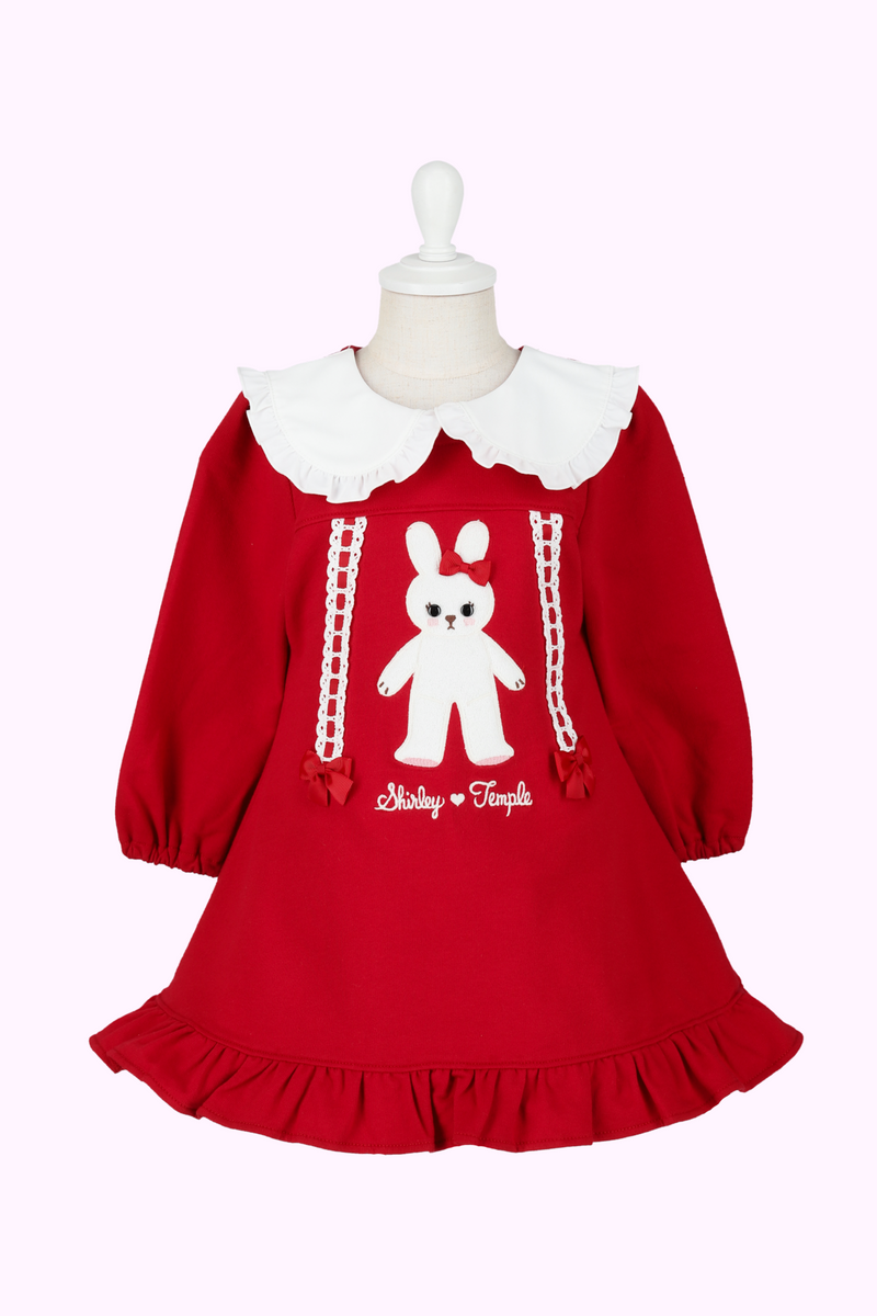 うさぎアップリケロゴ刺繍ワンピース（Toddler） – Shirley Temple Online Store