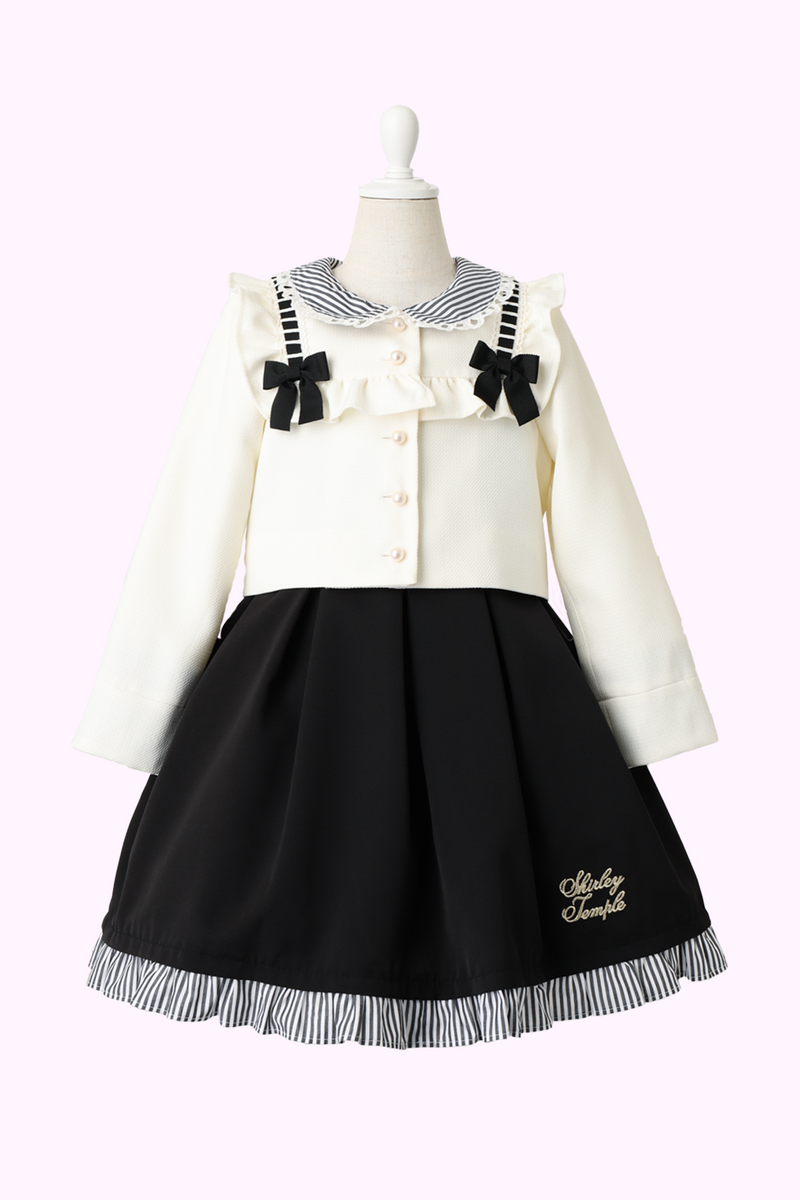 シャーリーテンプル110マカロンストライプワンピース シャーリーテンプル110マカロンストライプワンピース