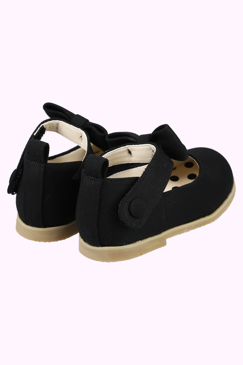 布リボンつきシューズ（14cm ピンク・クロ）New – Shirley Temple