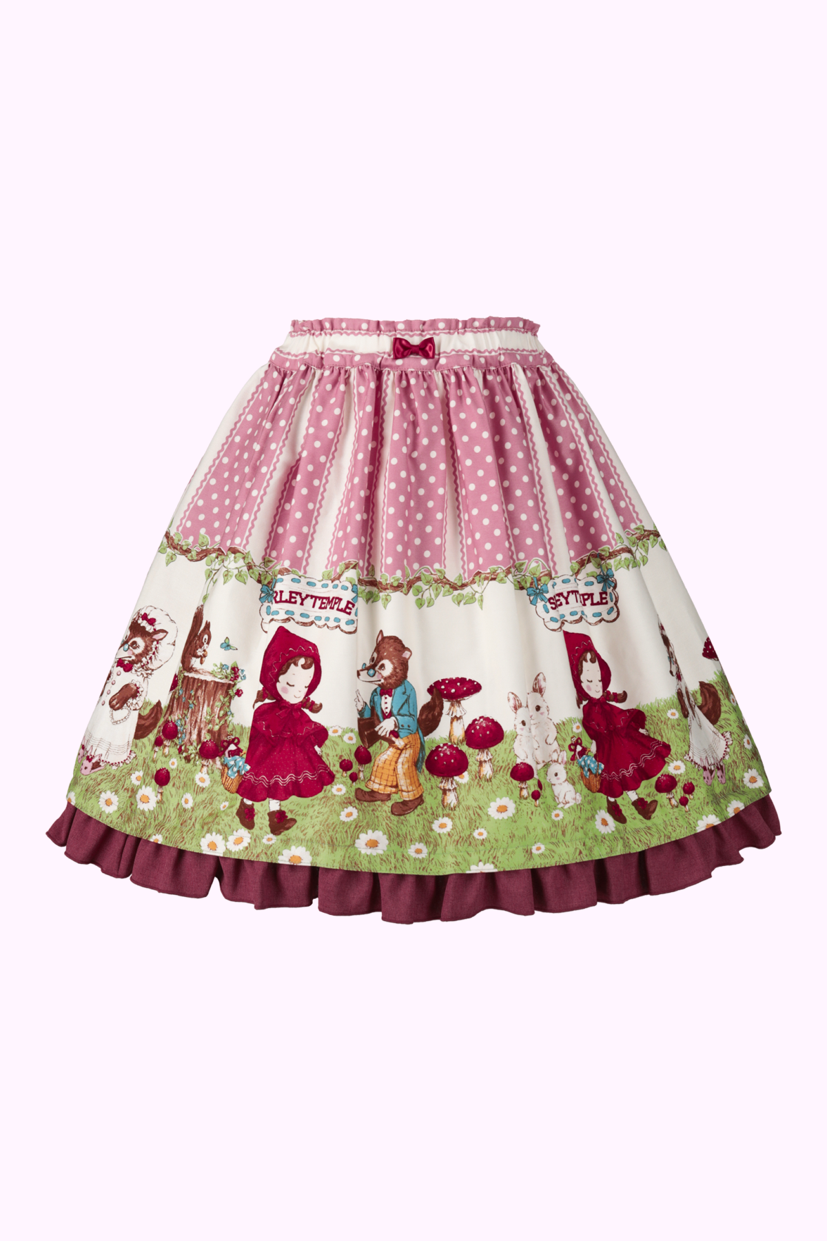 Shirley Temple アニメーション柄スカート 140cm 赤ずきんちゃんプリントミディスカート（Toddler） – Shirley Temple