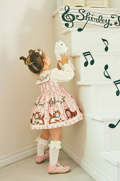 こねこ&メロディープリントワンピース(Baby)