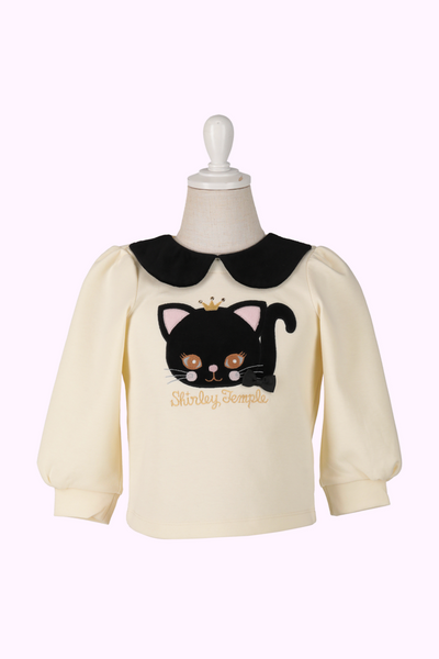 くろねこアップリケプルオーバー(Baby)