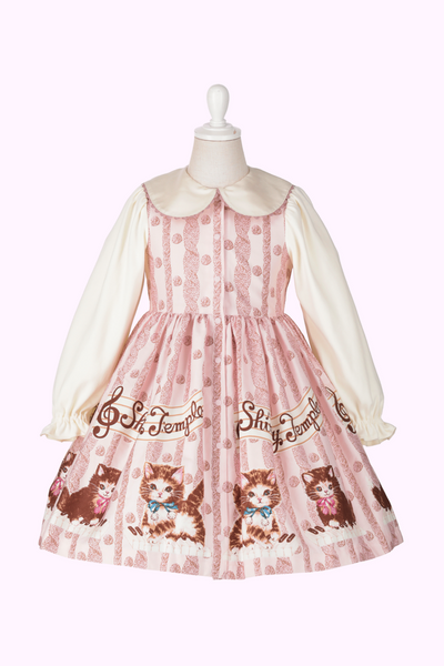 こねこ&メロディープリントワンピース(Baby)