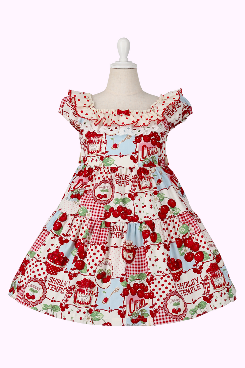 チェリーパッチワークプリントワンピース(Baby) – Shirley Temple チェリーパッチワークプリントワンピース(Baby) – Shirley Temple