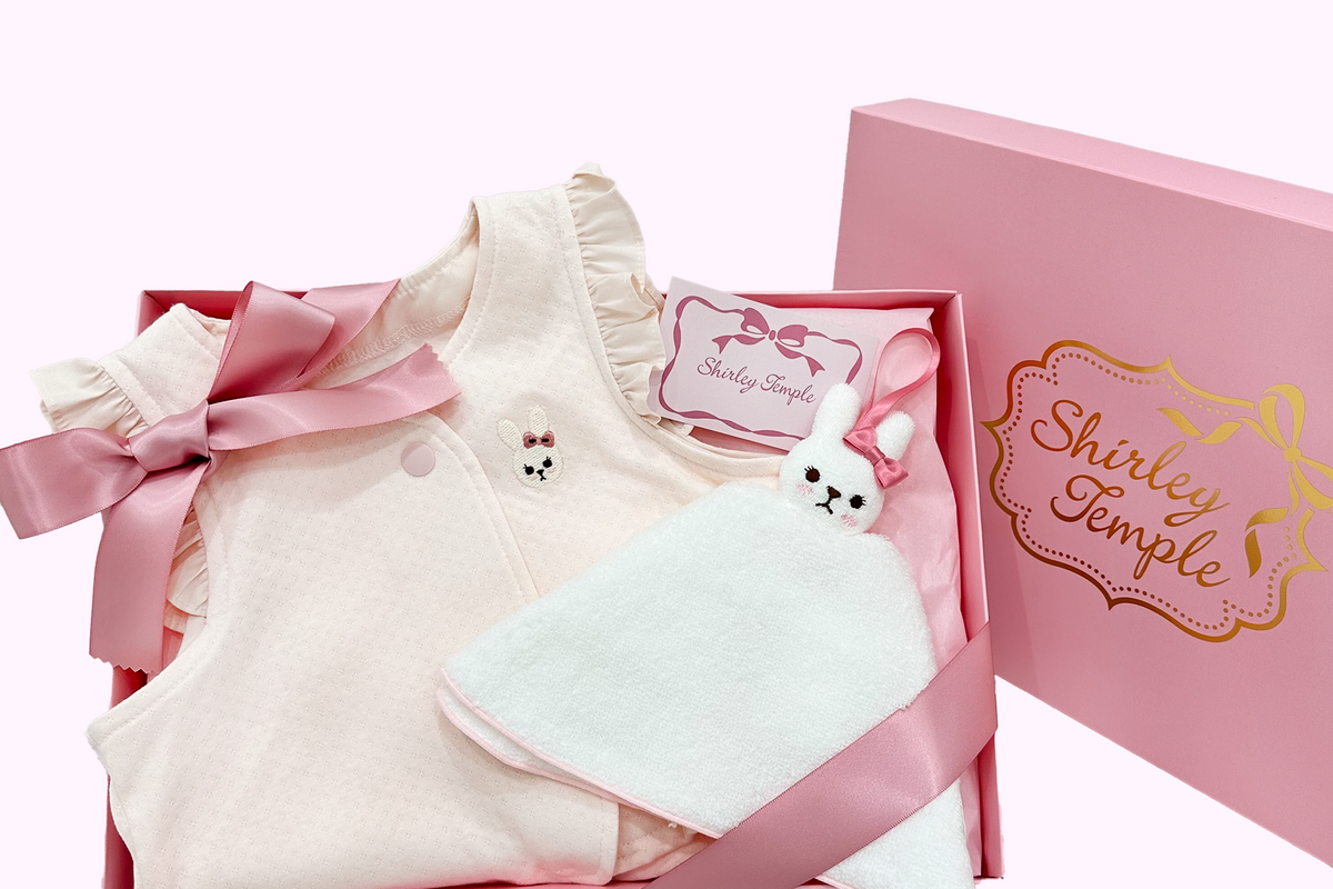Shirley Temple ピンクウサギセット　サイズ85〜90 ♡New Arrival News♡うさぎティーカッププリントシリーズ発売の