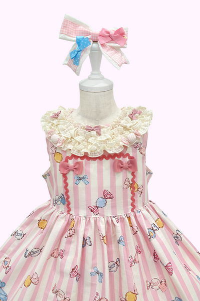 ギンガムBIGリボンクリップ