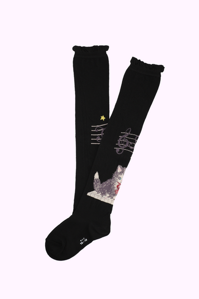 こねこ&メロディーニーハイソックス(14~23cm)