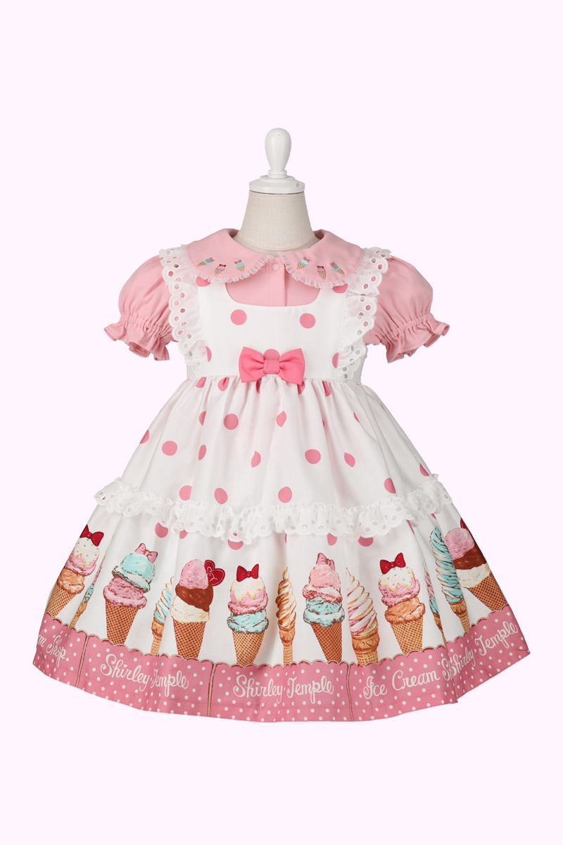 アイスクリームショッププリントジャンパースカート（Toddler