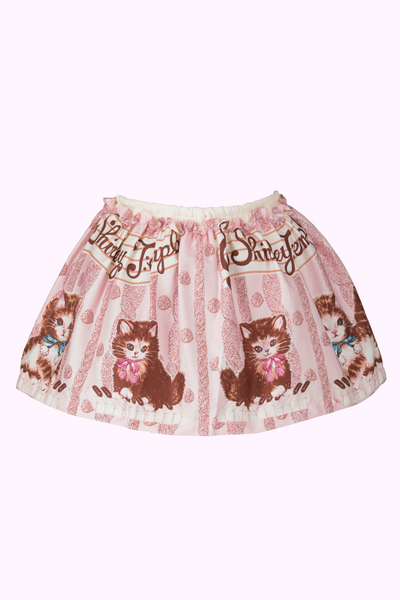 こねこ&メロディープリントパンツ付きスカート(Baby)