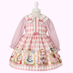 Store Limited Color ♡Pink♡ アリスストーリーフレームプリントワンピース