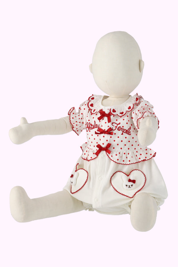 シャーリーテンプルうさぎドットグレコロンパース うさぎドットフリルロンパース（Baby） – Shirley Temple Online Store