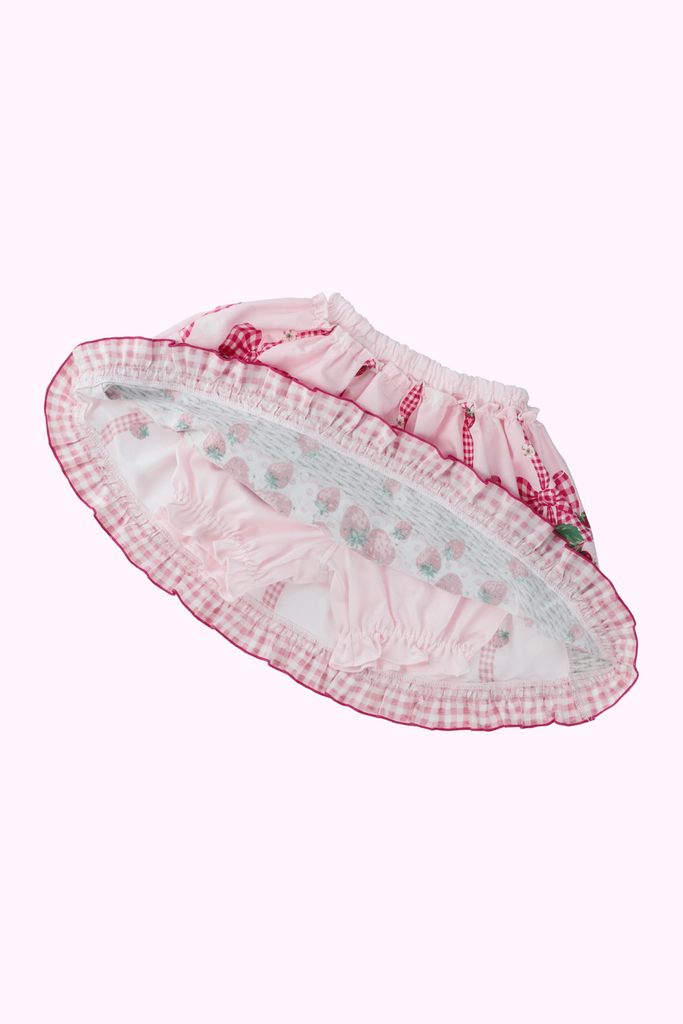 いちごバスケットプリントパンツ付きスカート(Baby) – Shirley いちごバスケットプリントパンツ付きスカート(Baby) – Shirley