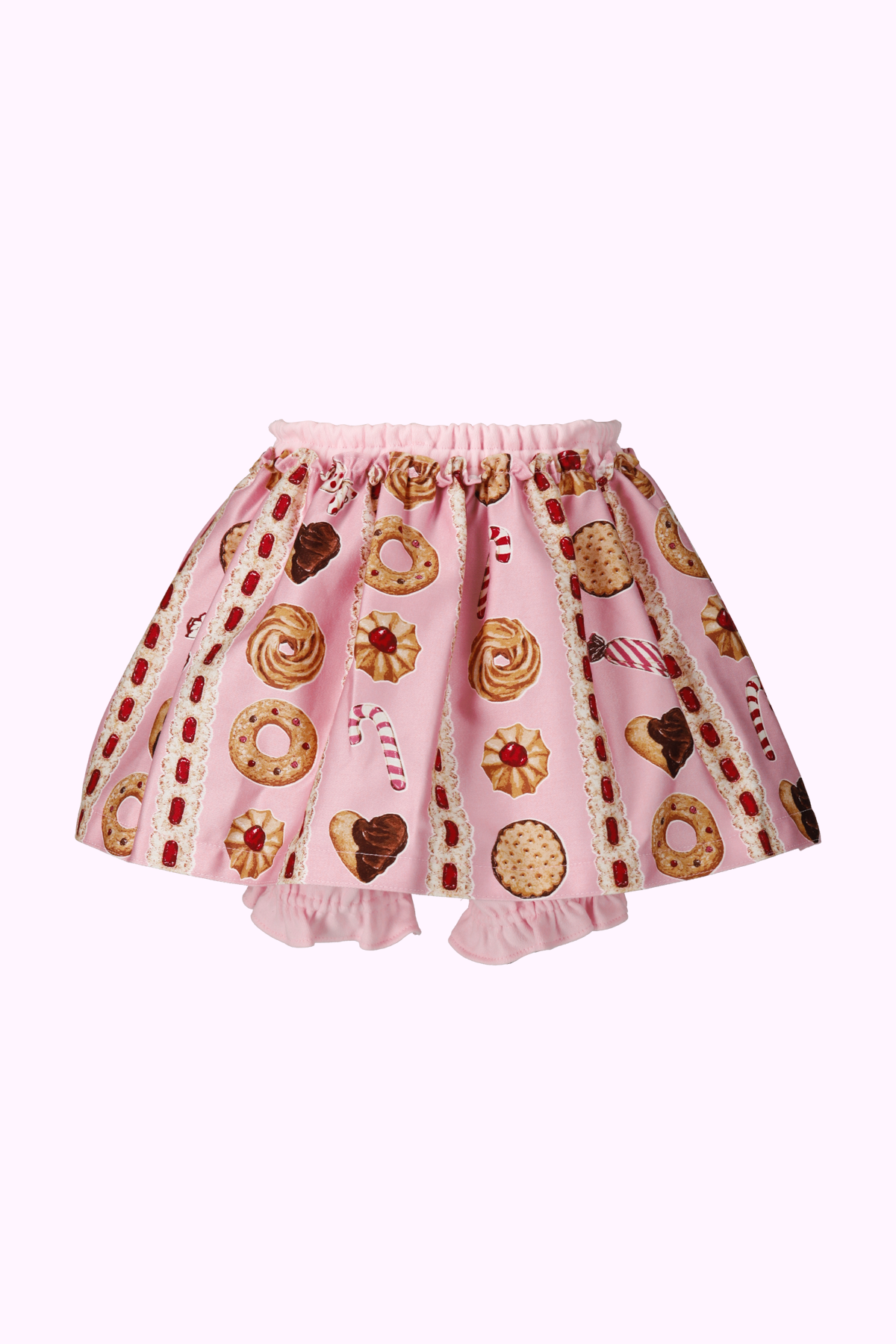 チェリースカラップレースプリントジャンパースカート（Ladies