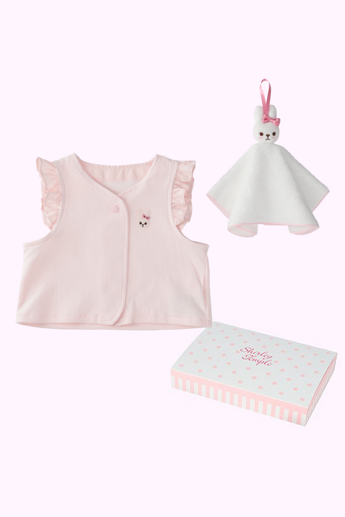 Shirley Temple ピンクウサギセット サイズ85〜90 うさぎベストギフトセット(Baby)*ギフトBOX付き – Shirley