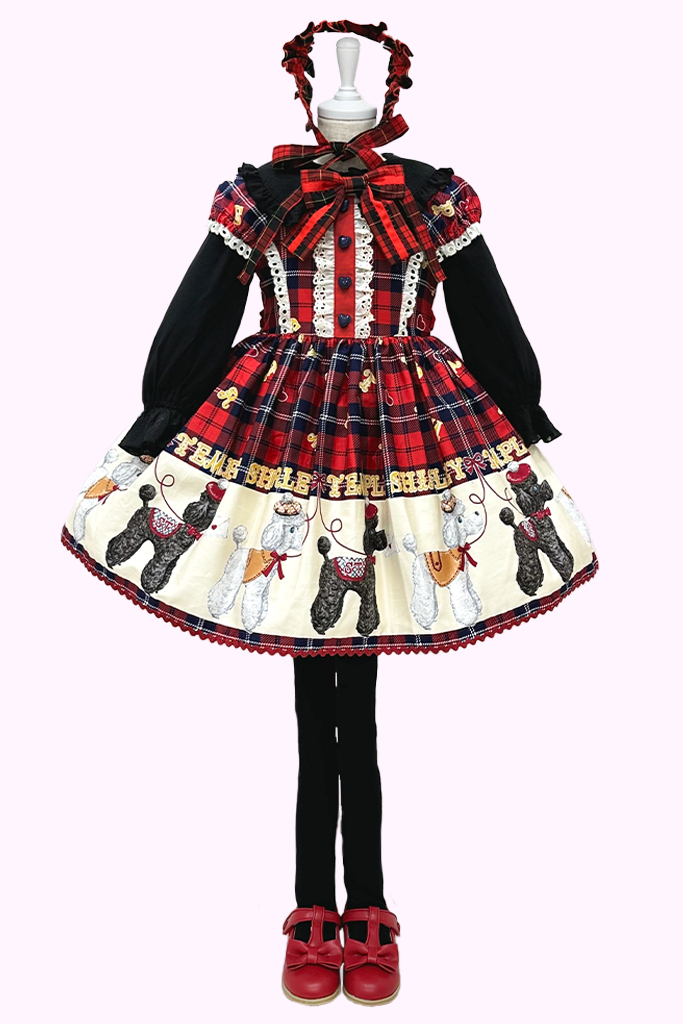 ブリティッシュプードルプリントワンピース(Toddler) – Shirley Temple 
