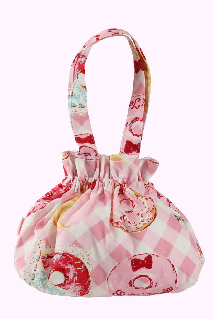 ドーナツプリント巾着バッグ – Shirley Temple Online Store ドーナツプリント巾着バッグ – Shirley Temple Online Store