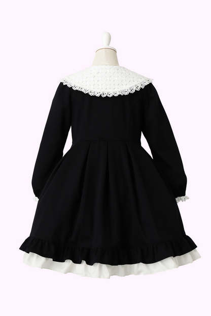はしごリボンレース襟カットソーワンピース（Toddler）
