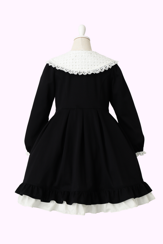 はしごリボンレース襟カットソーワンピース（Toddler）