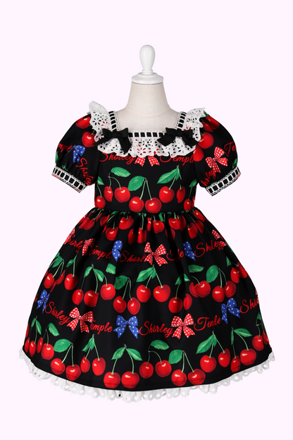 チェリーボーダープリントワンピース（Toddler） – Shirley Temple