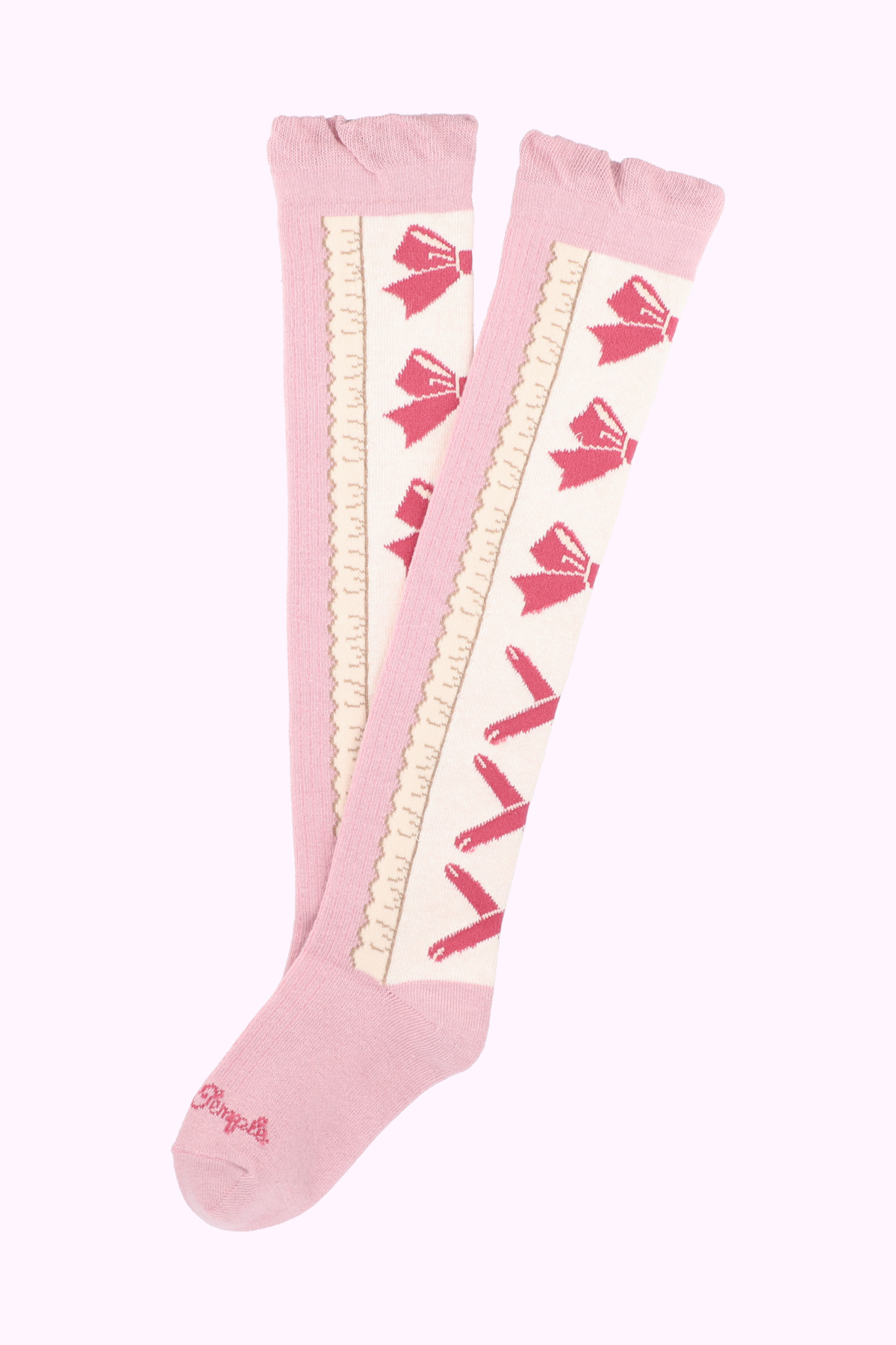 レースアップリボン柄ニーハイソックス – Shirley Temple Online Store レースアップリボン柄ニーハイソックス – Shirley Temple Online Store