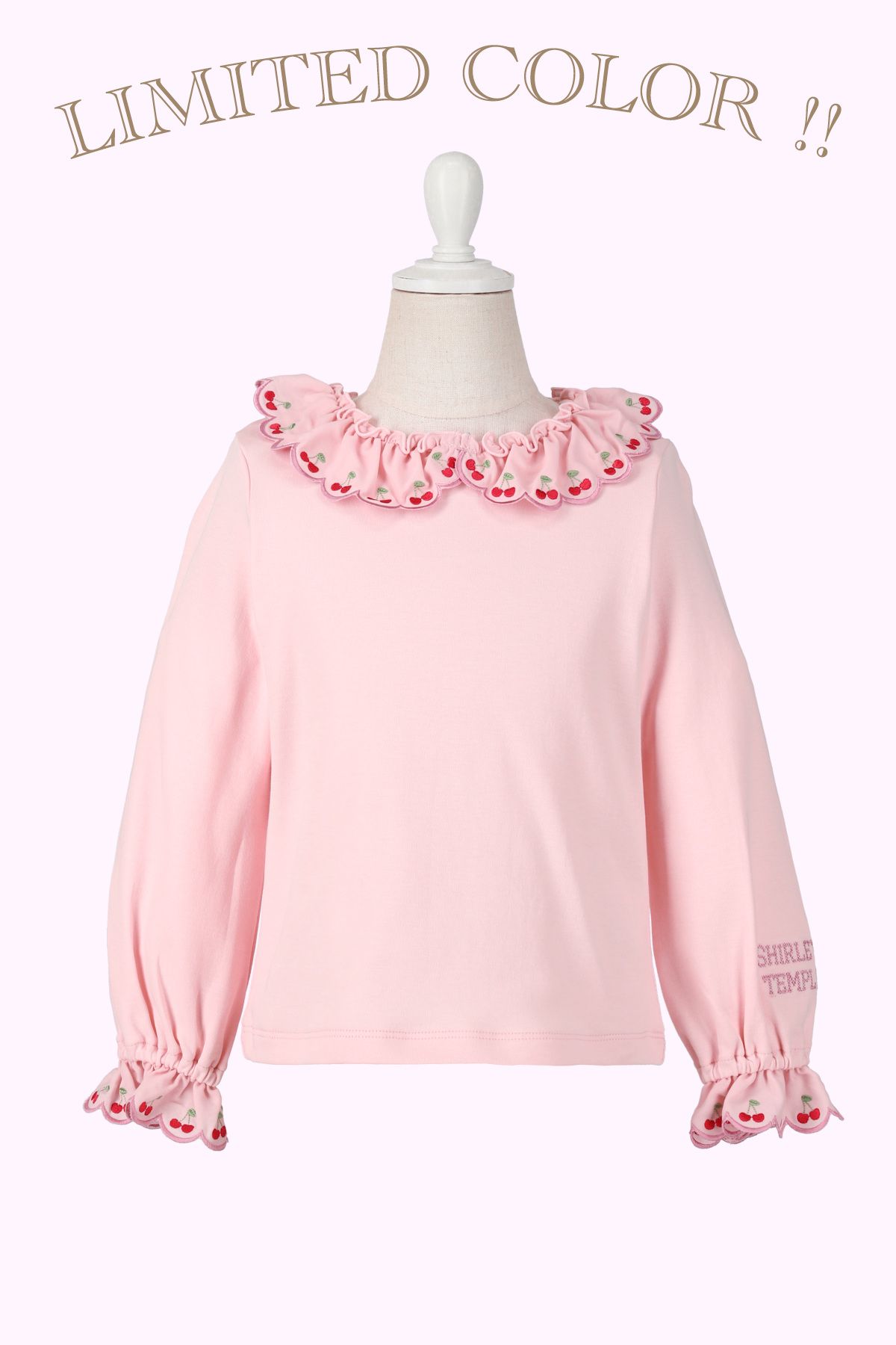 シャーリーテンプル チェリーカットソー140 チェリー刺繍フリル付きカットソー（Baby） – Shirley Temple