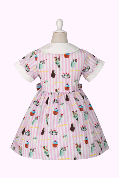 チョコミントプリントシャツワンピース（Toddler）