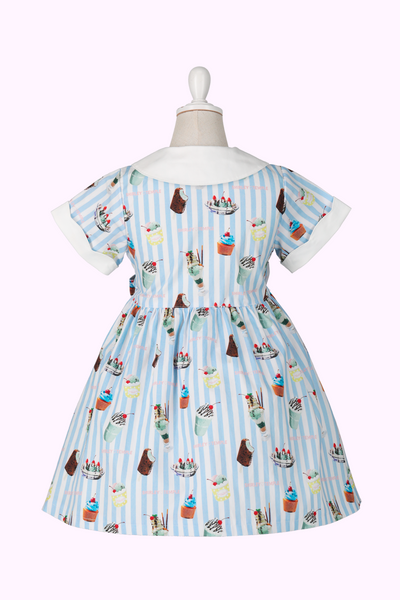 チョコミントプリントシャツワンピース（Toddler）