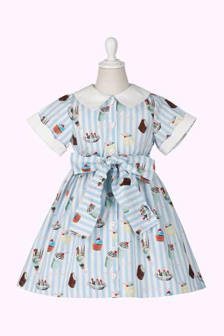 チョコミントプリントシャツワンピース（Toddler）