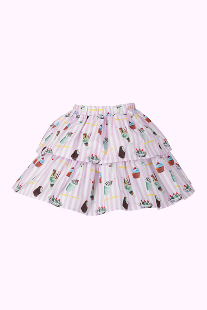 チョコミントプリントフリルスカート（Toddler）