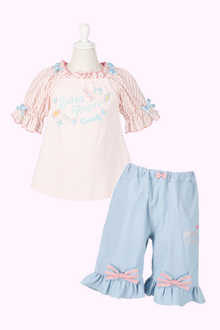キャンディスリーブプルオーバー＋キャンディストライプリボンパンツ（Toddler）