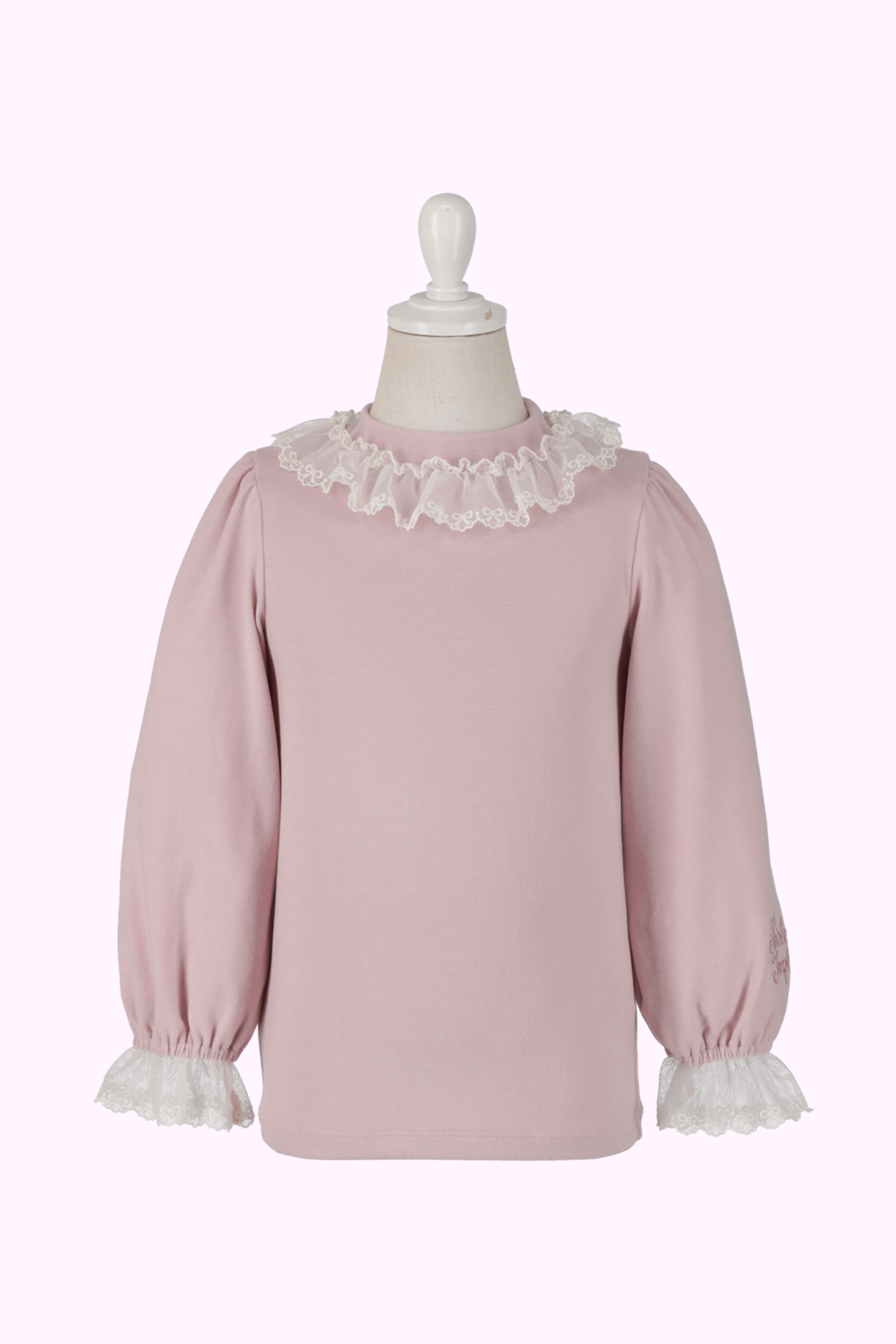 【新品未使用】90サイズ　シャーリーテンプル　リボン　カットソー　白　レース 新品未使用】90サイズシャーリーテンプルリボンカットソー白レース