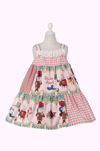 シャーリーテンプル。カラトリー柄ジャンパースカート120 トレジャーテキスタイルジャンパースカート（Toddler） – Shirley