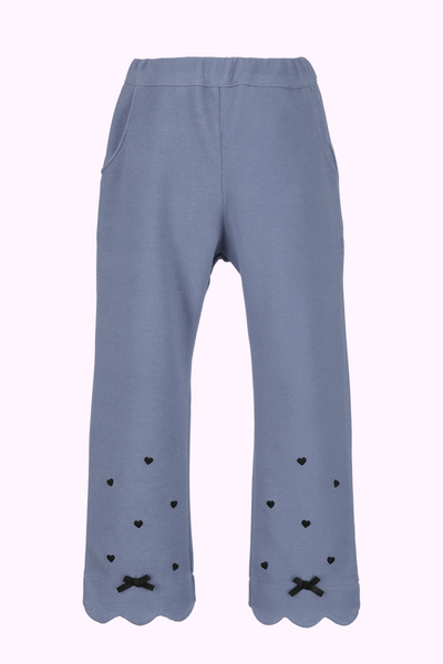 ハート刺繍デニム風スカラップパンツ(Sister)