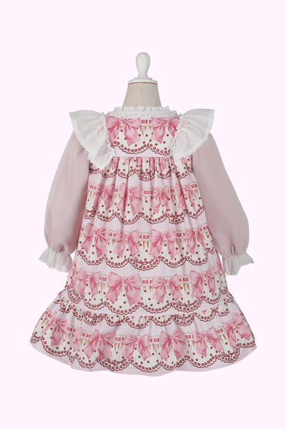 アンティークリボンレースプリントワンピース（Toddler）