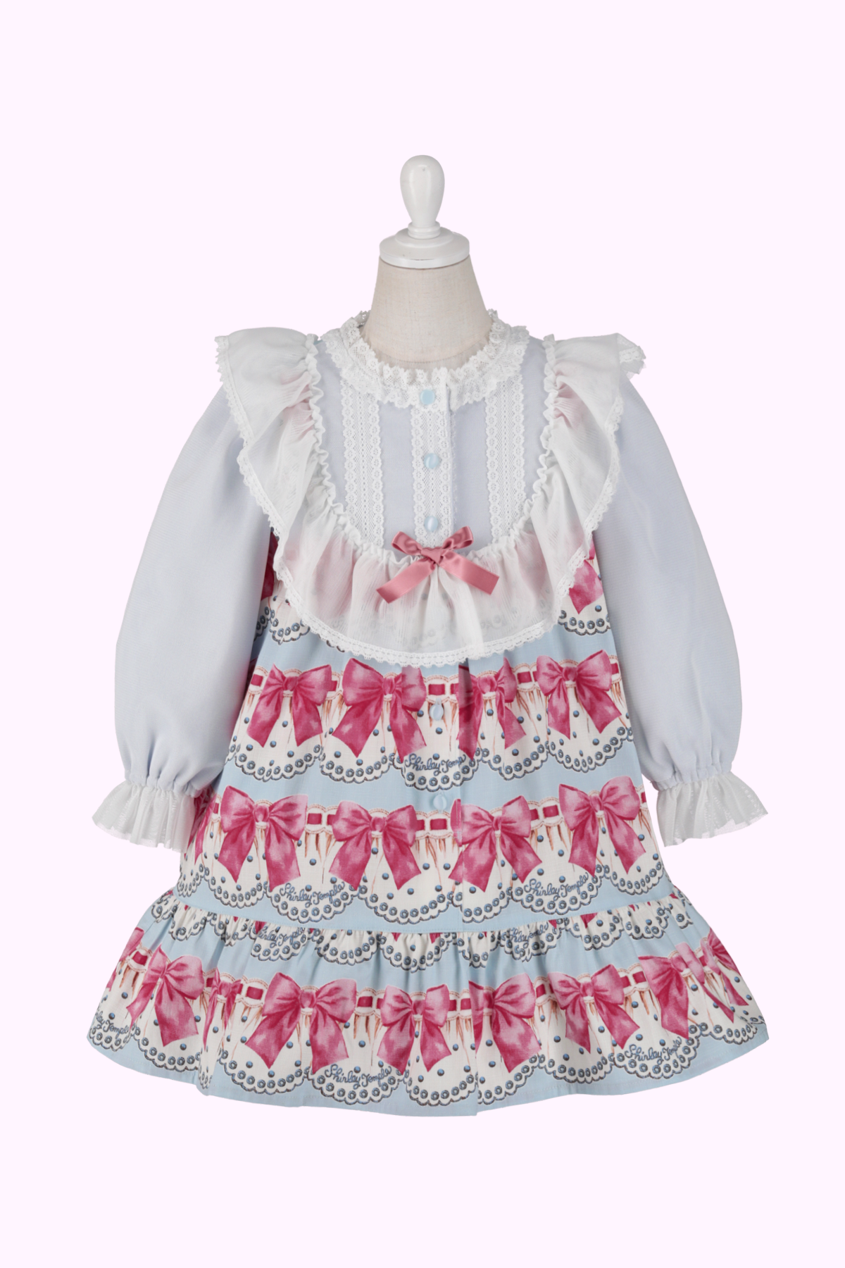 アンティークリボンレースプリントワンピース（Toddler）