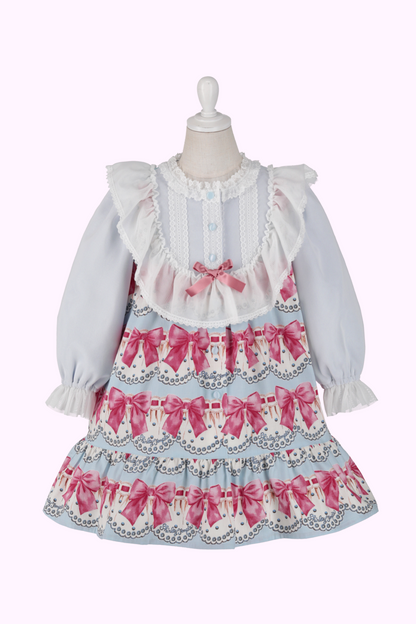 アンティークリボンレースプリントワンピース（Toddler）