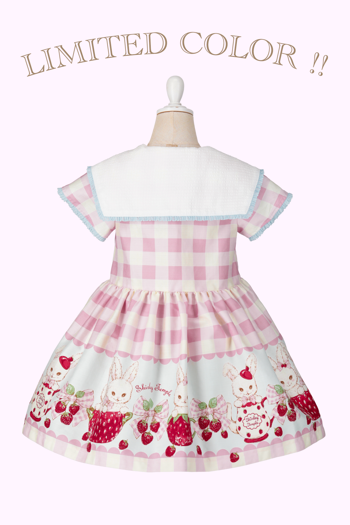 ストロベリーバニーティータイムプリントセーラーワンピース（Toddler）