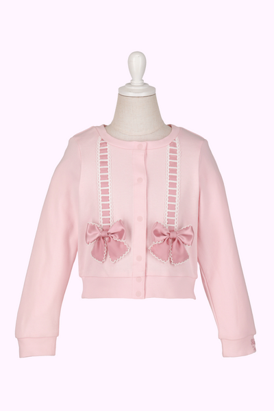 はしごリボンカットソーカーディガン（Baby）