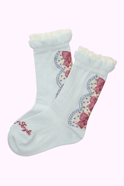 アンティークリボンレース柄ソックス（14~23cm）