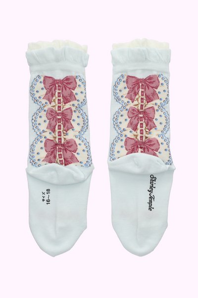 アンティークリボンレース柄ソックス（14~23cm）