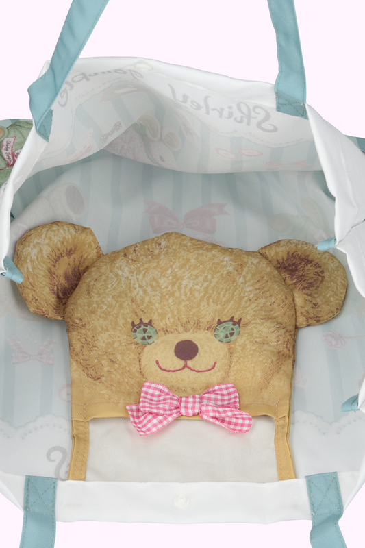 アンティークマーケットプリントエコバッグ(Sサイズ)