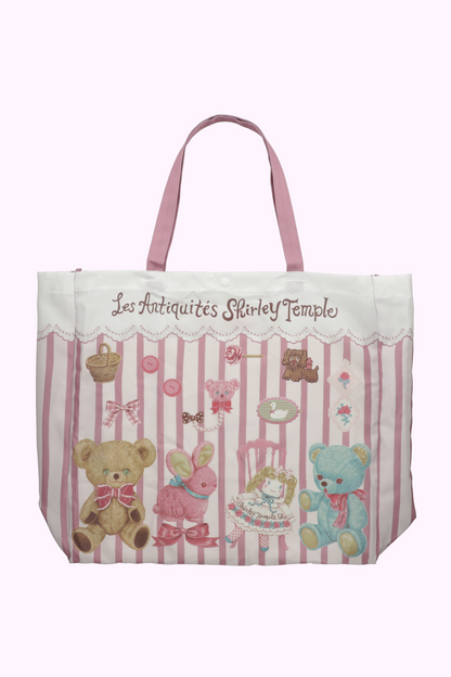 アンティークマーケットプリントエコバッグ(Lサイズ)