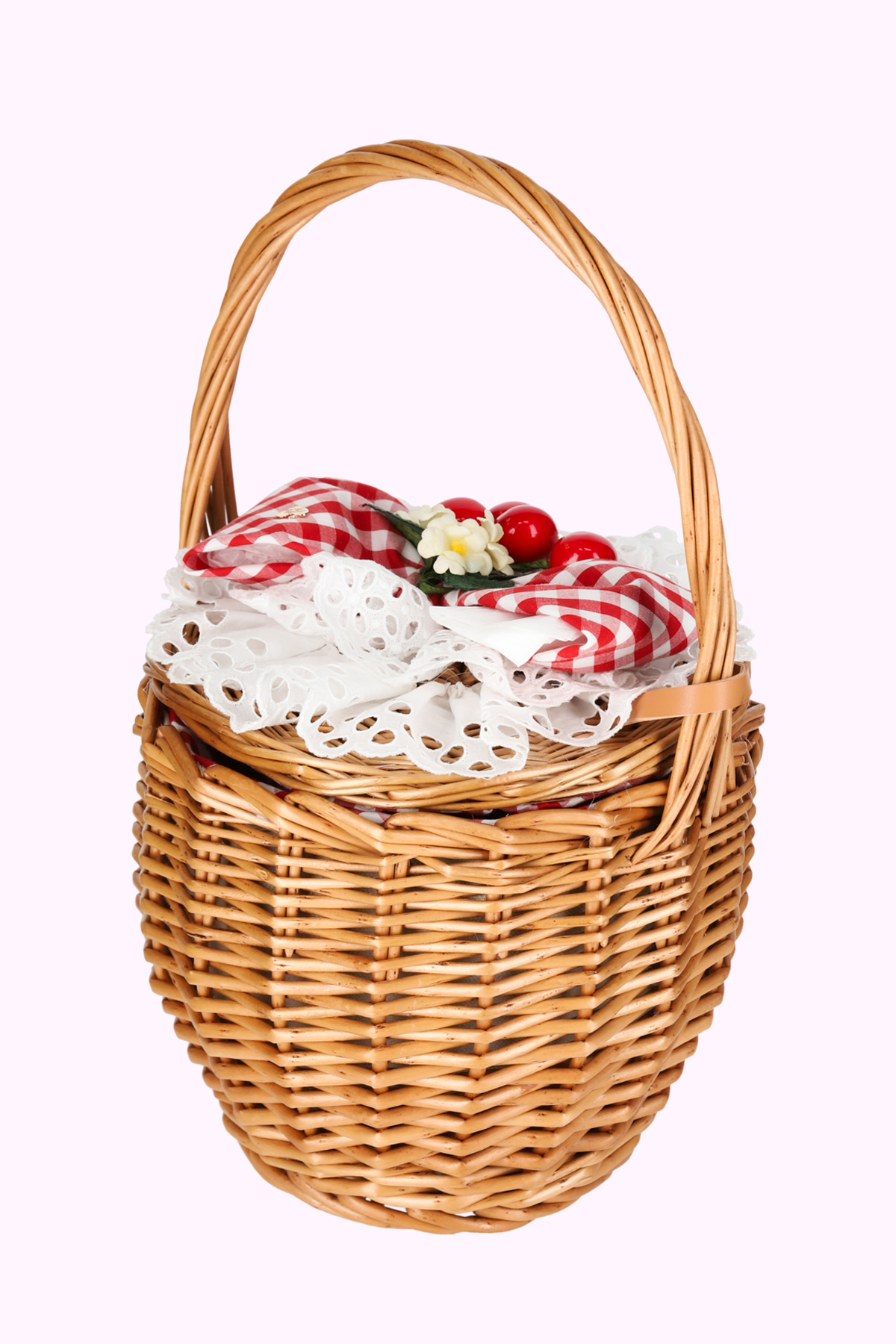 レディース・チェリー付きバスケットバッグ – Shirley Temple Online Store