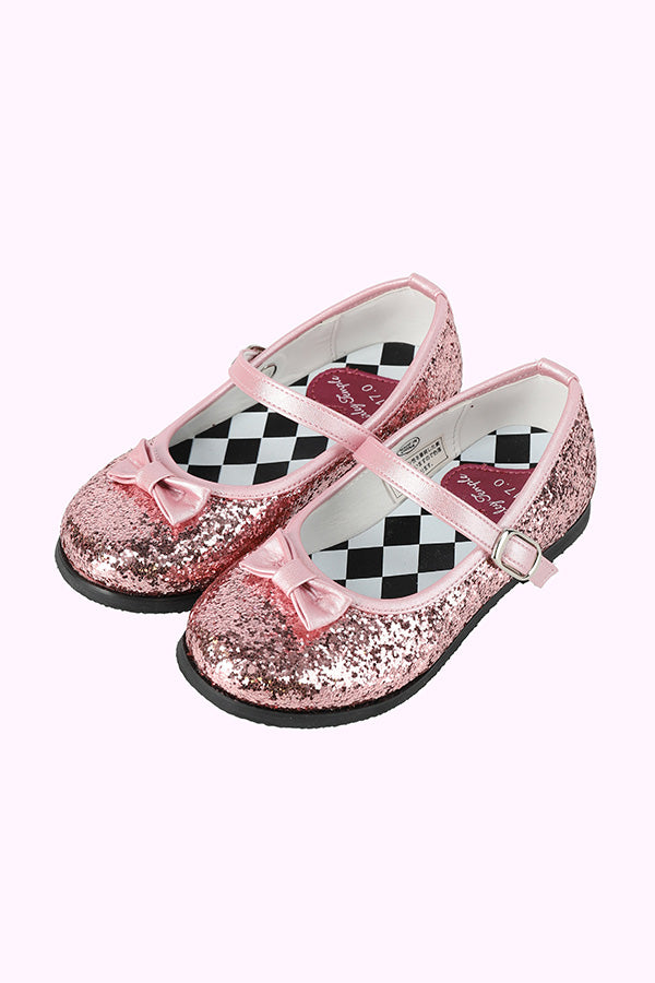 シャーリーテンプル　ピンクリボンサンダルとグリッターシューズセット グリッターシューズ（19～21cm） – Shirley Temple Online Store
