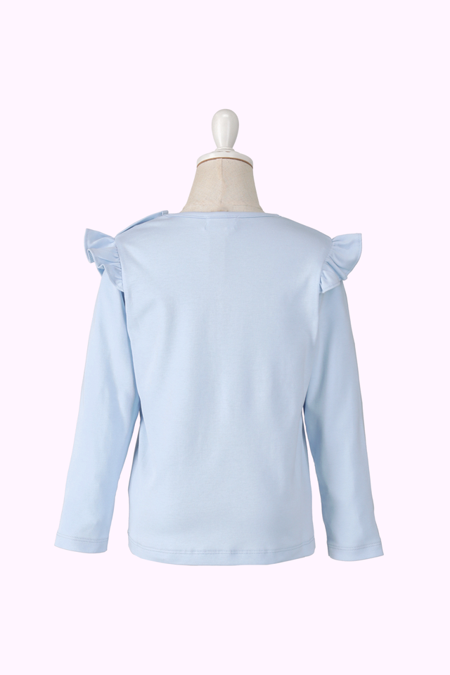 うさぎアップリケフリルロングTシャツ（Toddler）