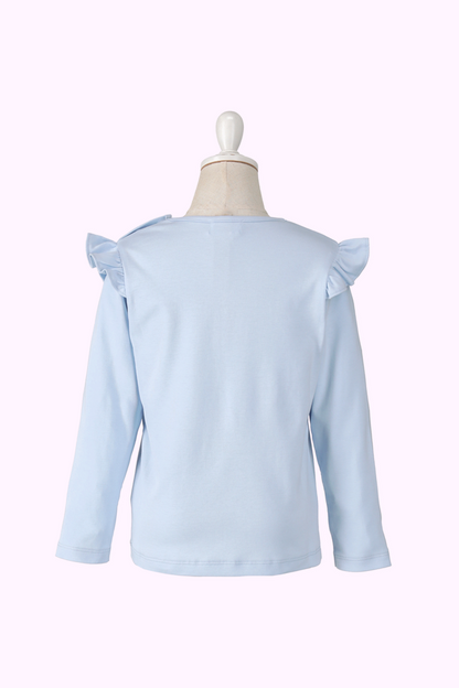 うさぎアップリケフリルロングTシャツ（Toddler）