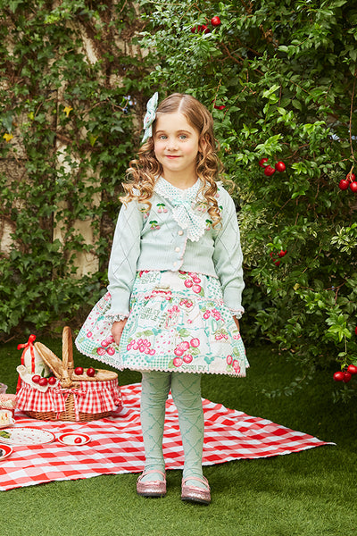 ダイヤ柄チェリーニットカーディガン（Sister）