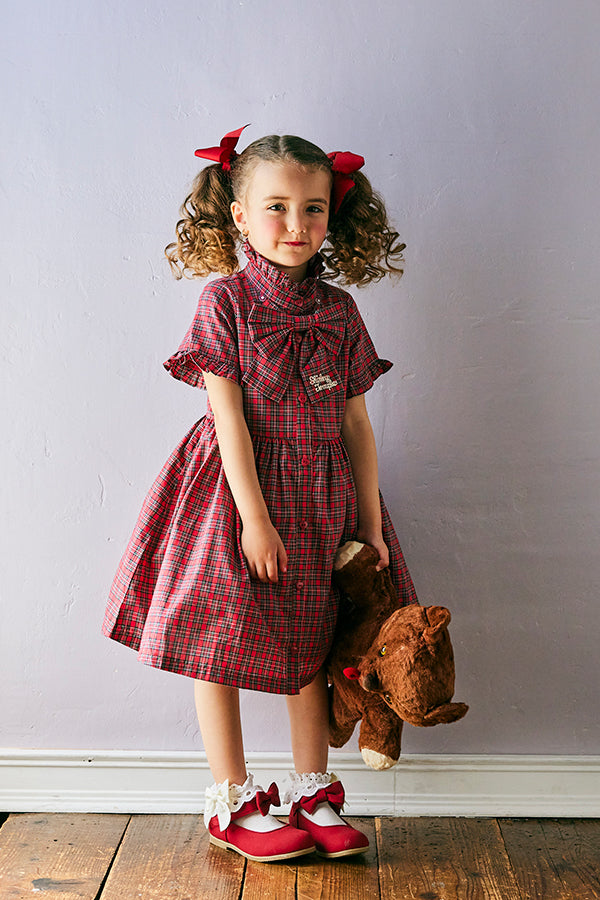 Shirley Temple チェック柄 ワンピース 130cm 新品タグ付き タータンリボンシャツワンピース（Toddler） – Shirley Temple